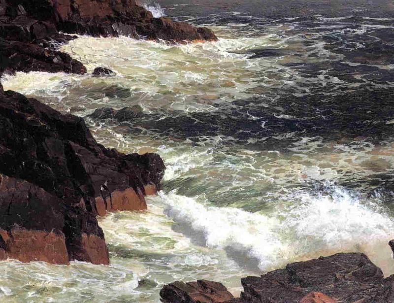 Frederic Edwin Church Rough Surf, Mount Desert Island oil painting picture